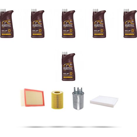 Kit tagliando 4 FILTRI e 6L OLIO compatibile con Land Rover IV (L405) 3.0 SD 202kw dal 2018