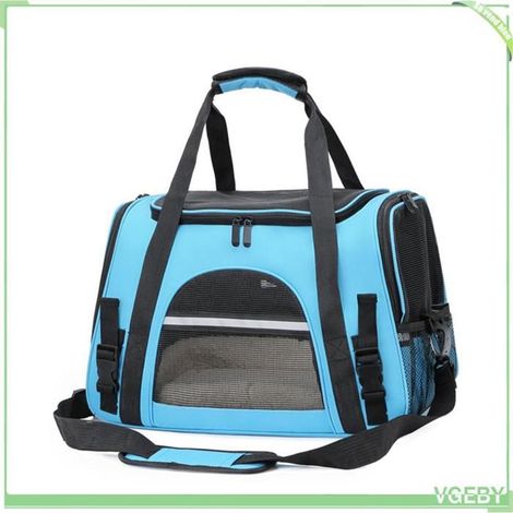 Sac de transport pour animaux - FAFEICY - 43x28x25 cm - Gris - Coussin peluche - 3 ouvertures - 10 kg (1/5)