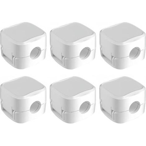 Clips de câbles magnétiques, gestion des câbles sous le bureau, supports de câbles autocollants pour bureau à domicile, blanc, 6 pièces. (1/5)