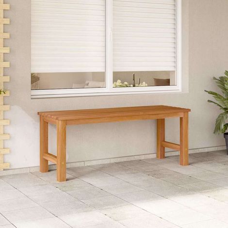 vidaXL Banc de jardin 114 cm bois de teck solide (1/5)