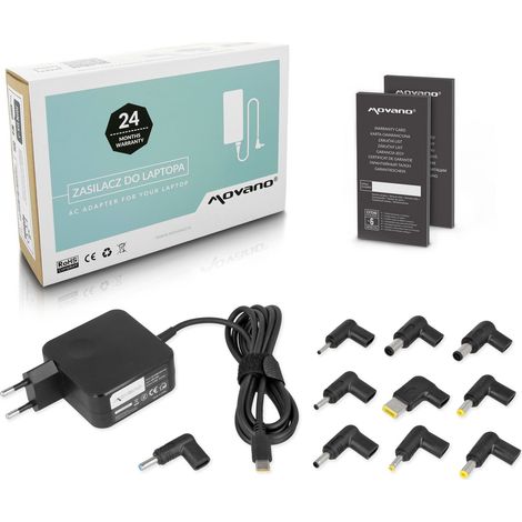 Chargeur USB-C 45 W universel avec 10 prises pour ordinateur portable (1/5)