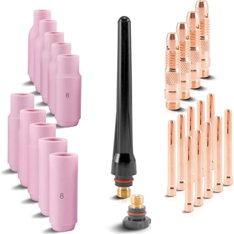 STAHLWERK Verschleißteile Set WIG TIG 26 Teile Schweißzubehör