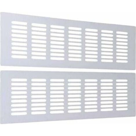 Grille de ventilation rectangulaire pour une ventilation idéale Grille de ventilation rectangulaire 80 x 400mm 2 pcs [blanc].