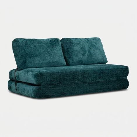Divano letto 2 posti in tessuto bouclé Faster - Verde (1/5)