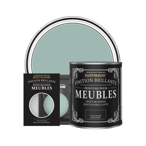 Peinture pour Meubles Brillante - Bleu littoral (1/2)