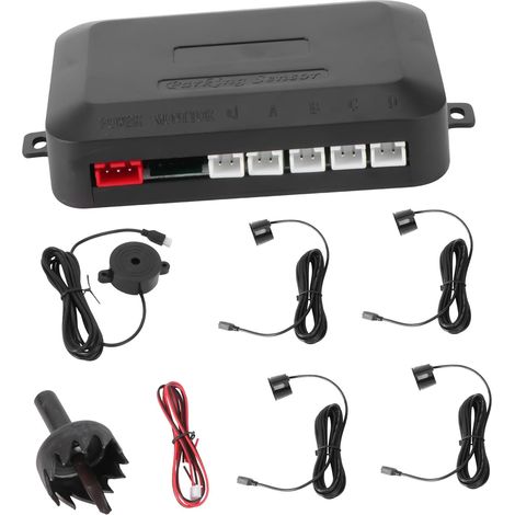 Alarme Sonore de Recul avec 4 Capteurs Abs Noir pour Voiture Sécurité Accrue Détection D'objets Petits Système Double CPU pour Stationnement et Marche Arrière (1/5)