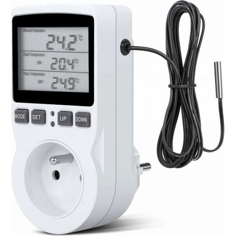 Digital Temperature Controller, Thermostat Socket Heating Cooling LCD Temperature Controller, 200v-250v for Firm Temperature Controller (1/5)