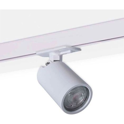 Barcelona Led – Spot sur rail monophasé GU10 – Lumière blanche – Focalisée pour grands espaces – Installation facile – Éclairage moderne