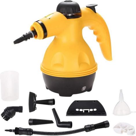 Nettoyeur vapeur portable - Appareils ménagers - 1000 W - 4 bars - 350 ml - Jaune (1/3)