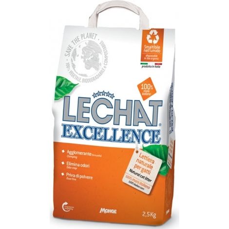 lettiera igienica per gatti monge "lechat excellence" 2,5 kg