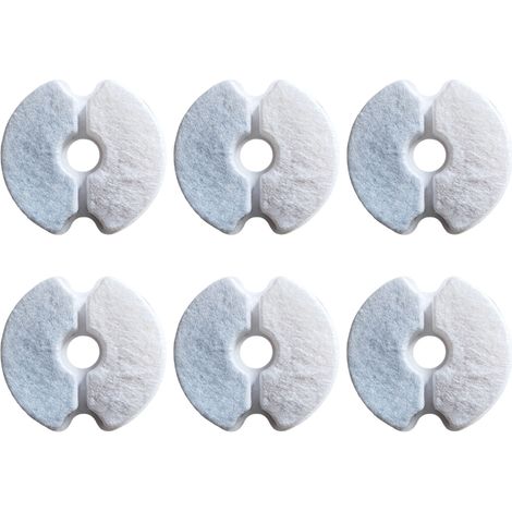 filtros para fuentes de agua, resina de algodón con carbón activado, triple filtración, compatibles con fuentes de 2L y 2,5L, para gatos y mascotas. (1/5)