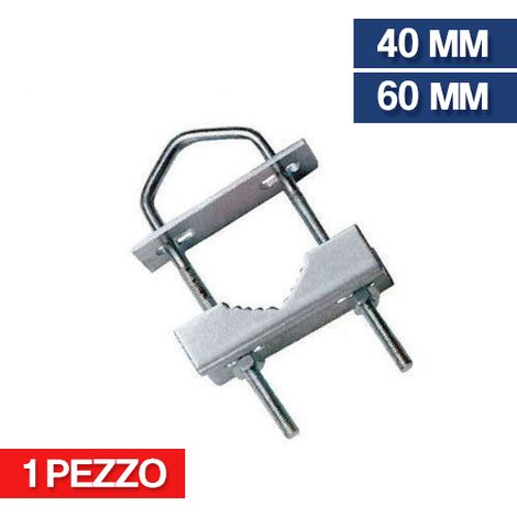 STAFFA PER PALO ANTENNA TV GRAPPETTA BLOCCAGGIO ANTENNA PARABOLICA V/MIS 12490V MM 40 (12490) (1/2)