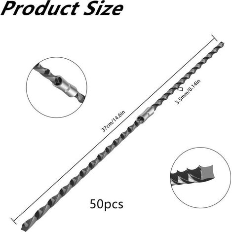 Lot de 50 - Bosch F016800431 Fils de Rechange pour Débroussailleuse AFS 23 à 37 (37cm x 3,5mm) (1/4)