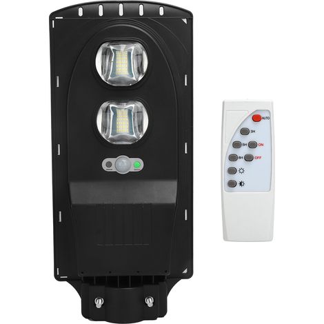 Lampadaire Solaire 200W 108LED avec Télécommande, Détecteur de Mouvement, Éclairage Extérieur pour Jardin, Allée, Cour