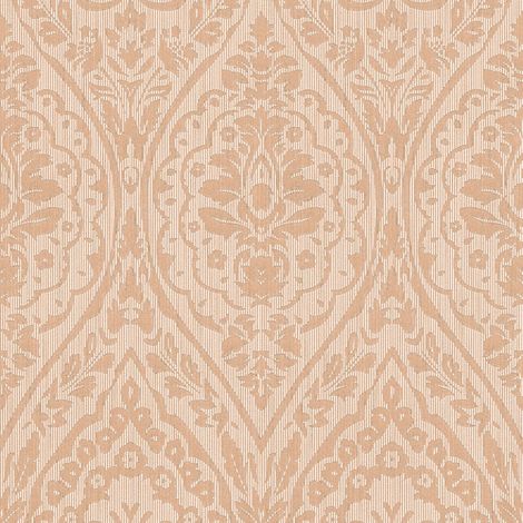 Carta da parati barocca Profhome 961953 Carta da parati tessile strutturata in stile barocco opaca beige 5,33 m2