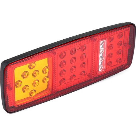 12V LED-Rückleuchten für Anhänger, LKW, Wohnwagen - 1 Paar Bremslichter, Blinker und Rückfahrscheinwerfer, wasserdicht, straßenzugelassen. (1/5)