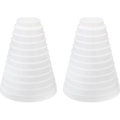 Ensemble de 2 réducteurs de conduit 8-3 pouces 200-80 mm Adaptateur en plastique ABS pour raccords en ligne CVC, chauffage et climatisation (1/5)
