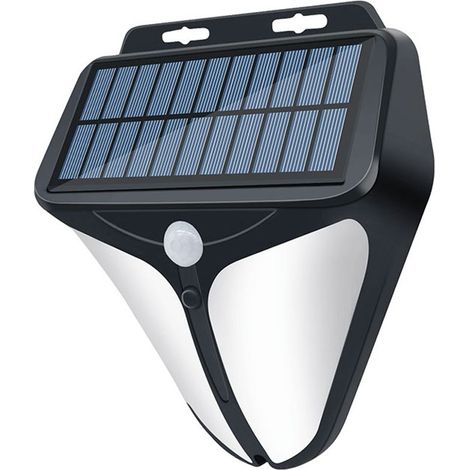 Feu clignotant d'avertissement à énergie solaire avec alarme de 129 décibels, unité murale à détection infrarouge, indice d'étanchéité IP65, adapté aux propriétés résidentielles, jardins et entrepôts. (1/5)