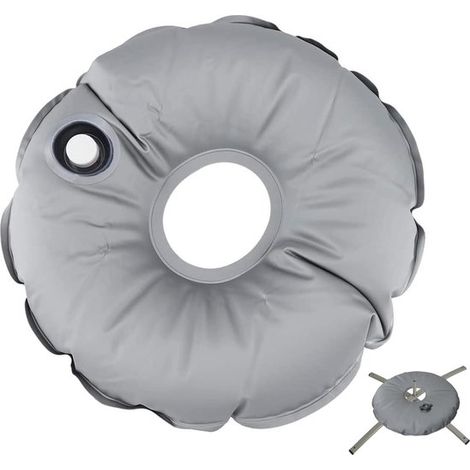 Base plegable para bandera acuática, Base para sombrilla con bolsa de peso, Proceso de soldadura de alta frecuencia, 45 cm de diámetro, Negro (1/5)