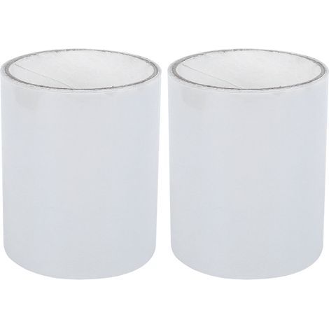 2 pièces Ruban de réparation d'étanchéité blanc, adhésif fort, imperméable, pour tuyau et fuite, 10 cm x 1,5 m (1/5)