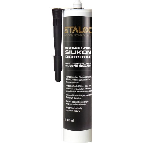 Staloc Silikon Dichtstoff ölbeständig OXIM Dichtmittel schwarz, 300ml (1/2)