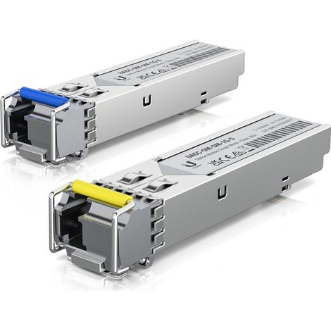 Module optique monomode bidirectionnel Ubiquiti 1 Gbit/s, pack de 2 inserts SFP (UACC-OM-SM-1G-S-2)