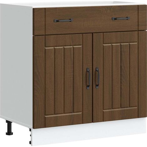 Maison Exclusive - Base da Cucina Lucca Rovere Marrone in Legno Multistrato