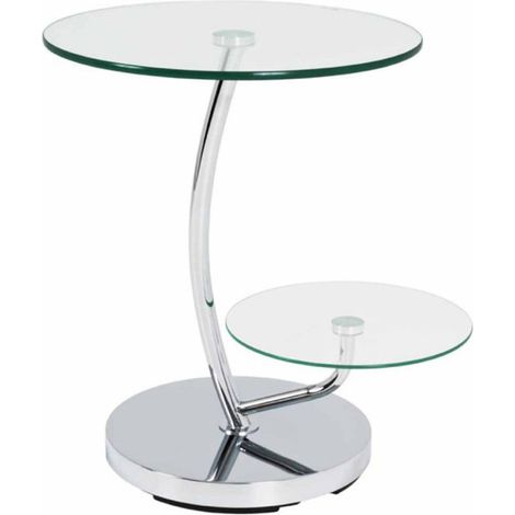 Table d'Appoint Design "Cofag" 55cm Chromé
