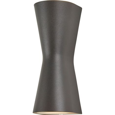 Litecraft Keila Wall Light Hourglass Style Up Down Outdoor Fitting - Anthracite (1/5)