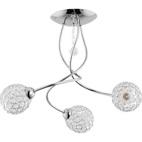 Plafonnier déco blanc/chrome entremêlé 3xE14 Alfa VAIO (1/2)
