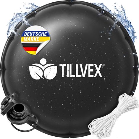 tillvex® Poolkissen Winter XXL Ø 4 m Rund mit 12m Seil & Reparaturkit  Luftkissen zur Poolabdeckung frost- & chlorbeständig bis -20°C  Winterkissen inkl. Schraubventil  Kissen Überwinterung Pool