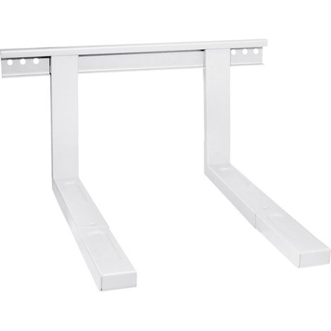 Support mural pour micro-ondes blanc – Support télescopique extensible 385-570 mm – Charge max 35 kg – Installation facile – Mywall (1/4)