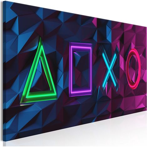 Tableau Symboles Playstation Etroit - 120 x 40 cm (1/4)