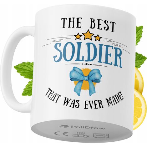 Tazza per un soldato, divertente e umoristica, per caffè e tè, con grafica e testo divertenti. Tazza ideale per compleanni, onomastici e festività. Tazza premium per occasioni speciali, per casa, uffi