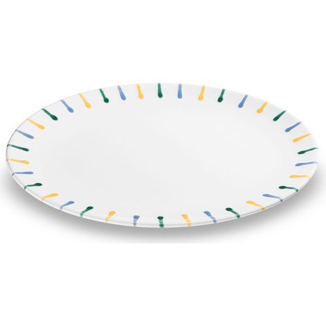 Gmundner Keramik Buntgeflammt, Platte oval (33x26cm)