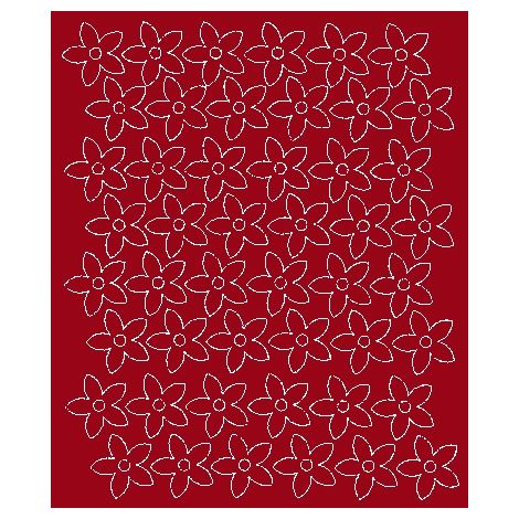 Fleurs autocollantes murales 3 cm, 48 pièces, rouge foncé brillant