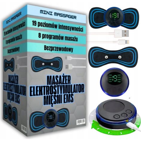 Masajeador electroestimulador EMS para cuello y músculos abdominales, 8 modos, 19 niveles PRO (1/5)