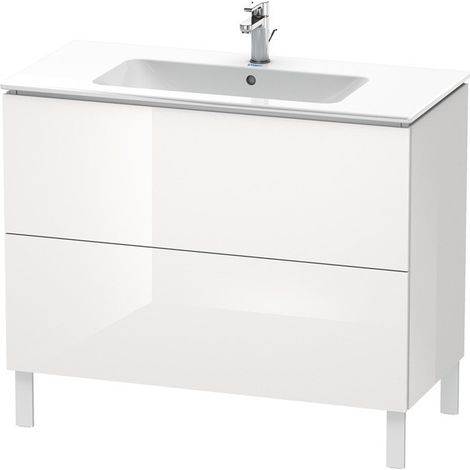 Meuble sous-vasque L-CUBE 1020x481x704mm blanc brillant