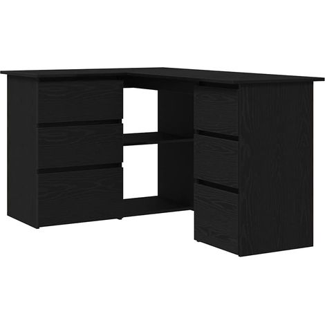 Maison Exclusive - Escritorio Roble Negro 145 x 100 x 76 cm Mader