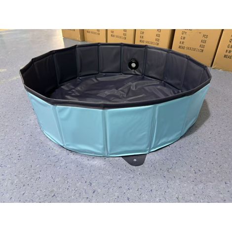 Bassin d'élevage pliable bleu 80×20 cm multifonction pour poulets et canards (1/4)