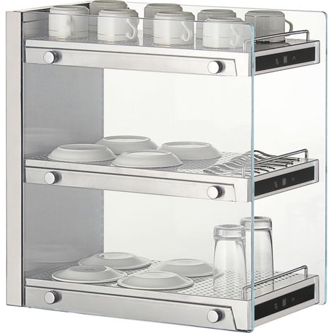 Chauffe-tasses professionnel - 3 niveaux - LED - 300W - Casselin