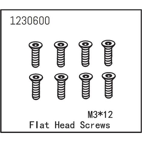 Flat Head Screw M3x12