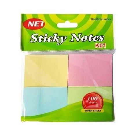 Haftnotizen Pastell 38x50mm 4x100K