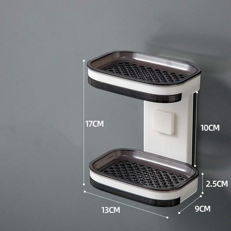 Porta sapone da parete per bagno con doppio strato