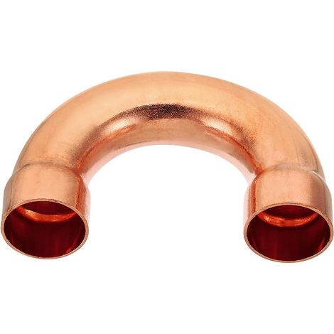 Raccord Coudé Cuivre pour Tuyaux Gaz, 25.4mm Raccord Tuyau d'Arrosage Durite Essence, Raccords Tuyauterie à Pression pour HVAC Climatisation Plomberie, Épaisseur 1mm - U Forme