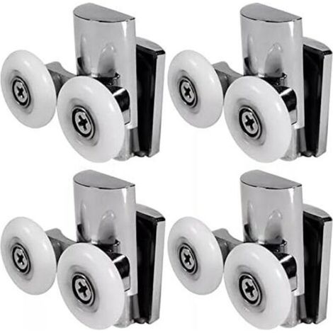 Roulettes de porte de douche de 23 mm pour le haut ou le bas, adaptées aux portes coulissantes en verre des cabines de salle de bains. (1/5)