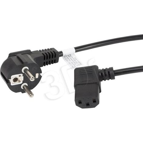 Cable de Alimentación Lanberg SCHUKO CEE 7/7 A IEC320 C13 Negro (1/3)