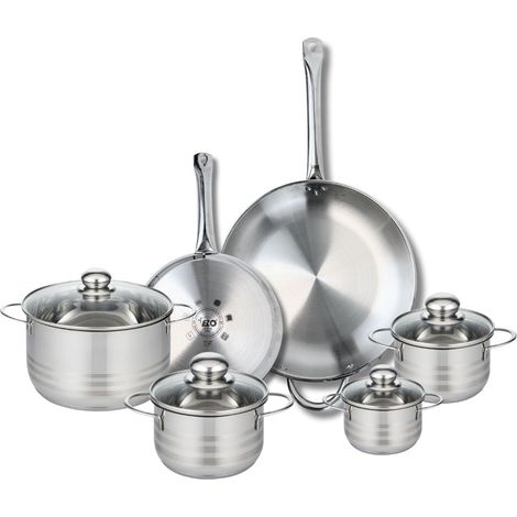 Ensemble de 2 Poêles de cuisson 24 et 32 cm et 4 faitouts 12, 14, 16 et 20 cm Elo Profi Brillant (1/5)
