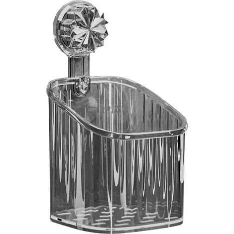 Panier Douche Ventouse Support Étagère de Salle de Bain à Forte Aspiration sans Poinçon Imperméable (1/5)