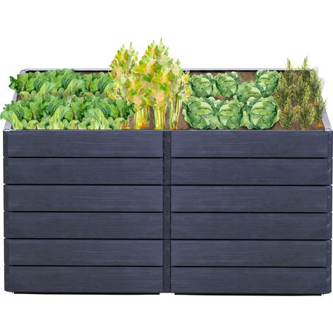 GARANTIA ERGO QUADRO 2 L 75 letto rialzato Wood, incl. sistema di risparmio idrico FLORA
